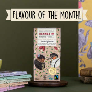 Bennetto Dark Chocolate: NEW! Dark Coffee 60% -  Carton of 12 bars