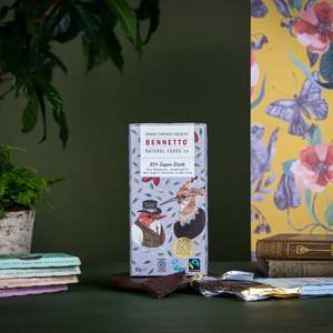 Bennetto Dark Chocolate: 82% Super Dark - Carton of 12 bars