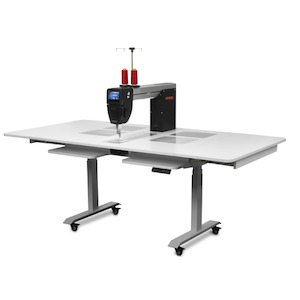 Q Series Long Arm Quilting Machines: Bernina Q16 Plus on Electric Lift Table