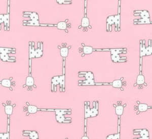 Flannelette Fabrics: Robert Kaufman Penned Pals Flannel- Pink