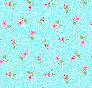 Bernatex: Benartex - Rose Whisper - Aqua Fabric