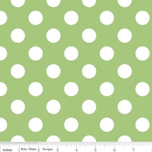 Riley Blake Fabric: Riley Blake Green Dot Fabric