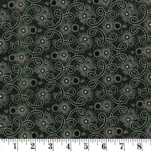 Wilmington - Pointillist Scroll Black