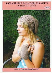 Extreme Handknits NZ- Slouch Hat & Fingerless Mitts