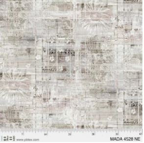 Wide Backing Fabric: Madras wide backing fabric - Natural - 108" wide