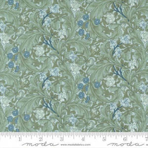 Morris Meadow - Large Leaves & Flowers - Blue