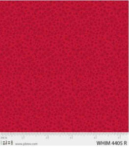 P&B Fabric Whimsy Dark Red Spiky Spot