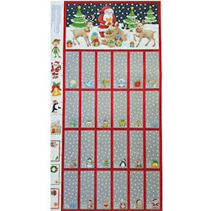 Christmas Fabrics: Santa Advent Calendar Panel