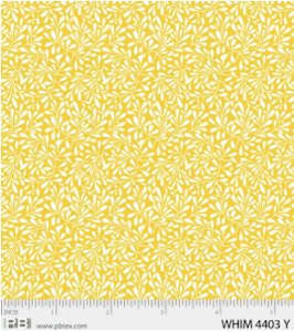 P&B Fabric Whimsy Yellow Leaf