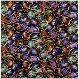 Kiwiana New Zealand Fabric: Kiwiana - Paua Multi