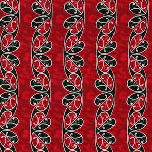 Kiwiana New Zealand Fabric: Kiwiana - Koru Red