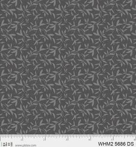 Fabric: P&B Fabric Whimsy 2 Tossed Sprigs Dark Silver