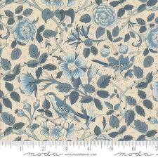 Moda French General - Oiseaux - Pearl - french Blue