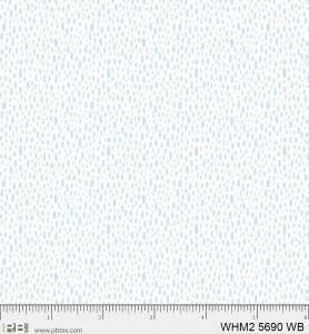 Fabric: P&B Fabric Whimsy 2 Rain Drops White/Blue