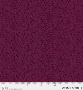 P&B Fabric Whimsy 2 Rain Drops Burgundy