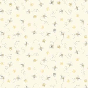 Fabric: Bees - Cream