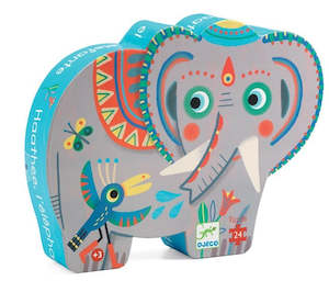 Djeco Puzzles: Haathee Asian Elephant - 24pc