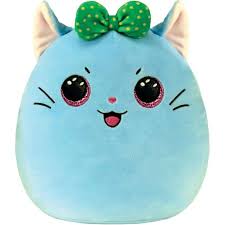Ty: TY Squishy Beanies Kirra Cat With Bow 35CM
