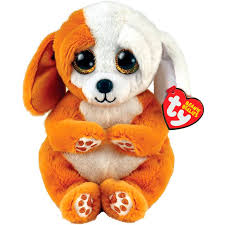 Ty: TY Beanie Babies Regular Ruggles - Brown/white Dog