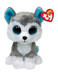 Soft Toys 1: TY BEANIES BOO SLUSH HUSKY DOG, 15CM