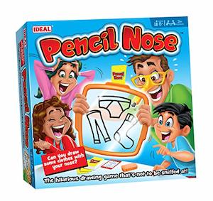 Games Puzzles 1: IDEAL | Pencil Nose: The Hilarious Drawing Game That’s not to be sniffed at! | Family Games | for 3+ Players | Ages 8+