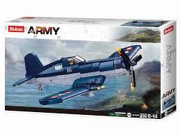 Army Building Block: SLUBAN B1109 WW2 CORSAIR FIGHTER 550PC