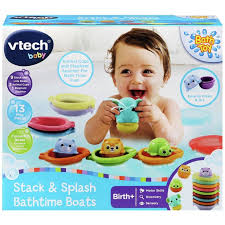 Boys: Vtech Stack & Splash Bathtime Boats