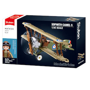 Army Building Block: Sluban M38 B1293 Model bricks fighter plane Sopwith Camel S 1/35