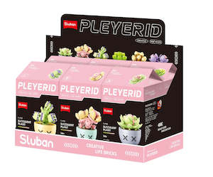 Army Building Block: Sluban B 1076D Potted Plants Succulents CDU 6 Assorted
