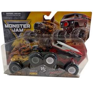 Monster Jam Horse Power Vs Fastro Van 1:64 Scale Diecast Toy Truck 2pk