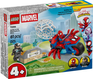 LEGO 11206 Marvel Spidey And His Amazing Friends Spidey On his Motorcycle vs Rhino