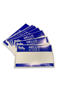Hello my name is eggshell stickers