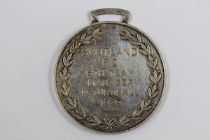 SCOTLAND FOOTBALL CLUB 6TH TEAM MANAGER D.TURNBALL 1979 MEDAL