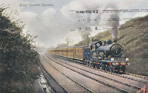 GB GREAT EASTERN EXPRESS NO. 381 TRAIN POSTCARD