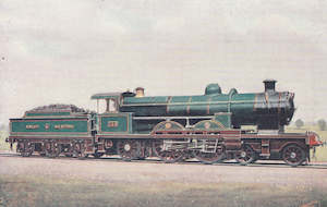 World Postcards: GB DE GLEHN COMPOUND EXPRESS ENGINE GWR POSTCARD