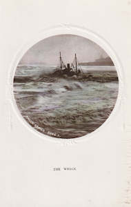 World Postcards: GB SHIPPING THE SHIP WRECK REAL PHOTO POSTCARD