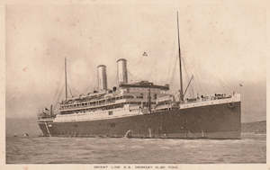 World Postcards: SHIPPING ORIENT LINE SS ORONSAY POSTCARD