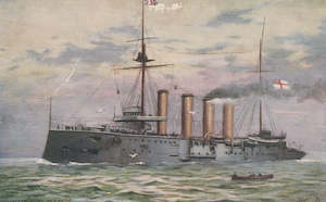 World Postcards: SHIPPING HMS KING ALFRED OILETTE TUCKS POSTCARD