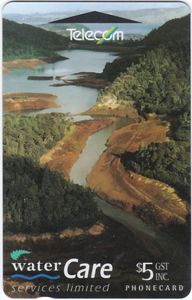 Telephone Cards: 1994 WATER SERVICES WATER CARE $5 TELECOM ADVERTISING PHONECARD