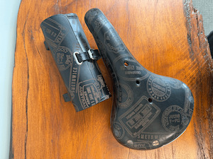 Products: Brooks LAB Passport Edition Saddle & Tool Roll (Set) Limited Edition (Black) - BESPOKED CYCLES