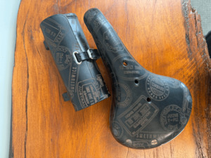 Products: Brooks LAB Passport Edition Saddle & Tool Roll (Set) Limited Edition (Black) - BESPOKED CYCLES