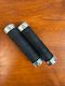 Brooks Slender Leather Grips - Black & Chrome, 130mm - BESPOKED CYCLES