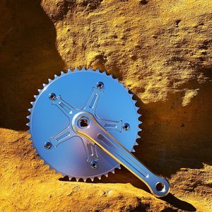 Products: Bespoked UrbanDrive Alloy Crankset - 46T (Black or Silver) - BESPOKED CYCLES