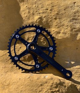 Products: Bespoked TrackLite Hallow Crankset - 46T (Black) - BESPOKED CYCLES