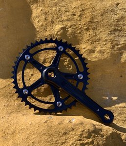 Products: Bespoked TrackLite Hallow Crankset - 46T (Black) - BESPOKED CYCLES