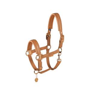 Headcollar double pin Faux Leather Platinum 23