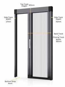 Pleated Screen Doors - Invisible Track - BestBlinds
