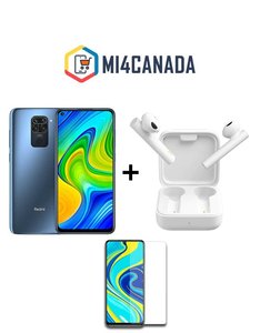 Products: Xiaomi Redmi Note 9 4GB/128GB Green + Xiaomi Mi True Wireless Earphones 2 Basic + Scratch Proof Tempered Glass Protector