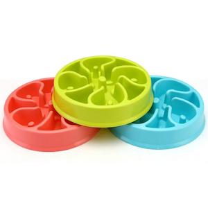 Pet Food Water Bowls Dispensers: Slow Feeder Puzzle Pet Food Bowl