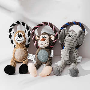 Pet Toys: Rope & Squeak Plush Dog Chew Toy